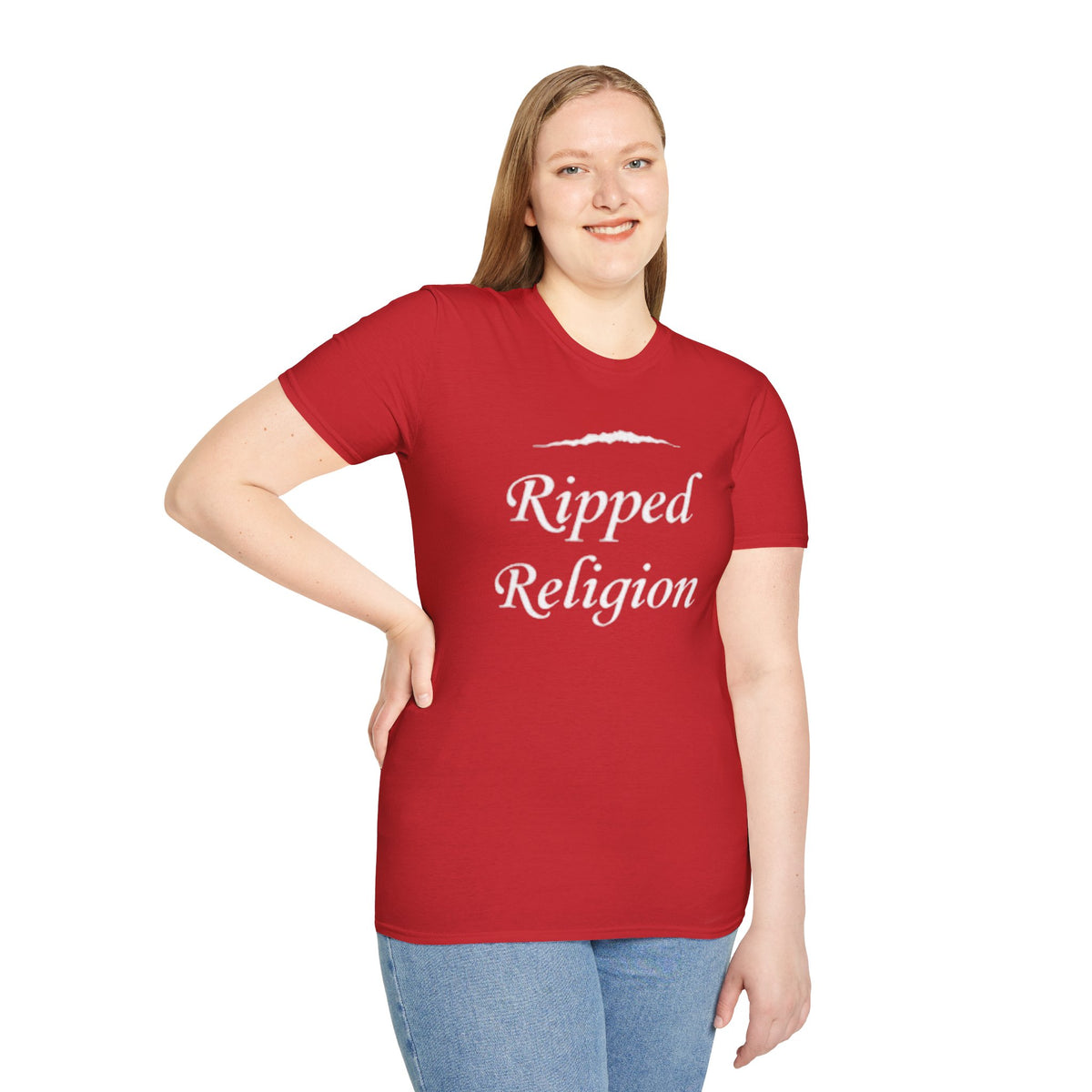 Ripped Religion T-Shirt — Script Graphic Tee
