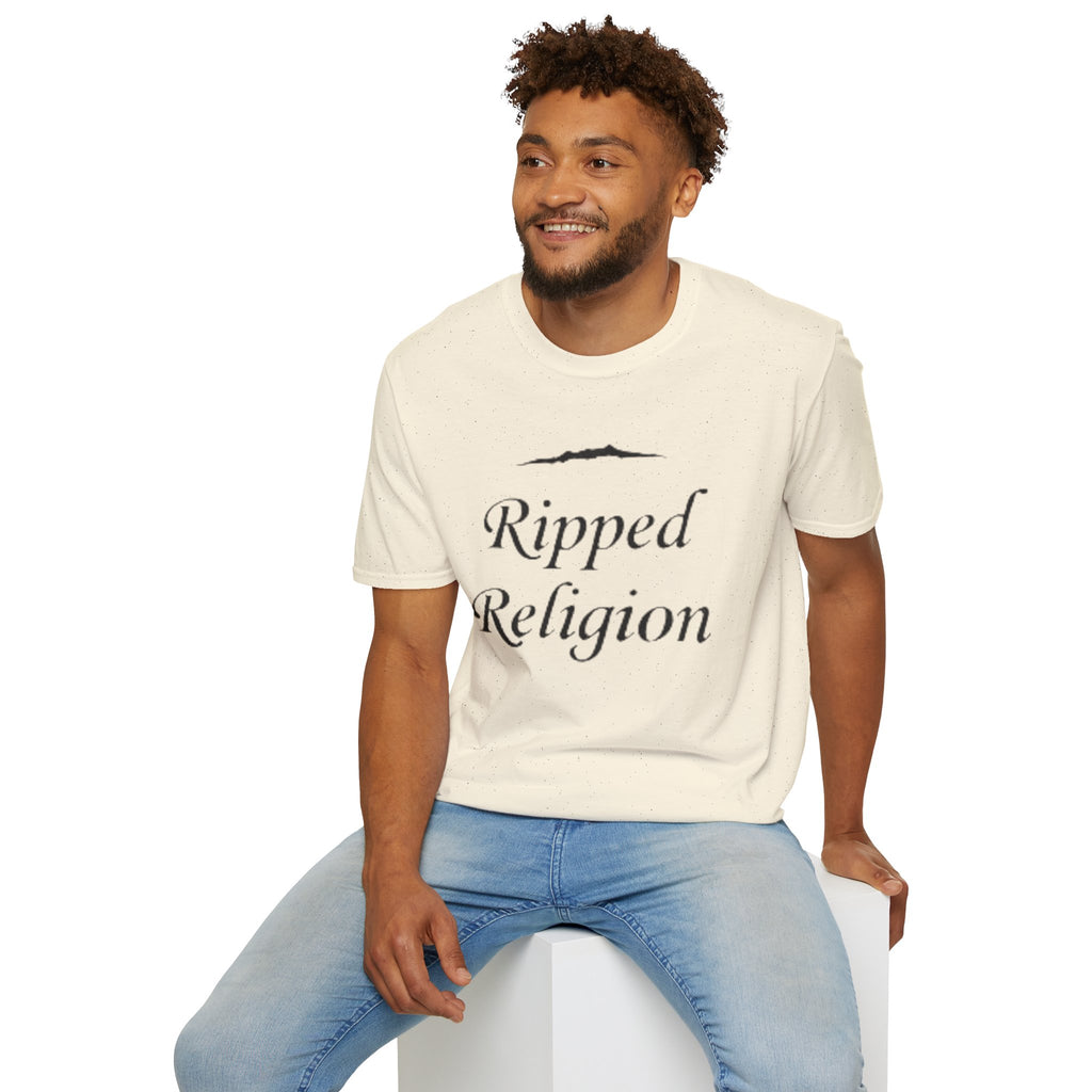 Ripped Religion T-Shirt — Script Graphic Tee