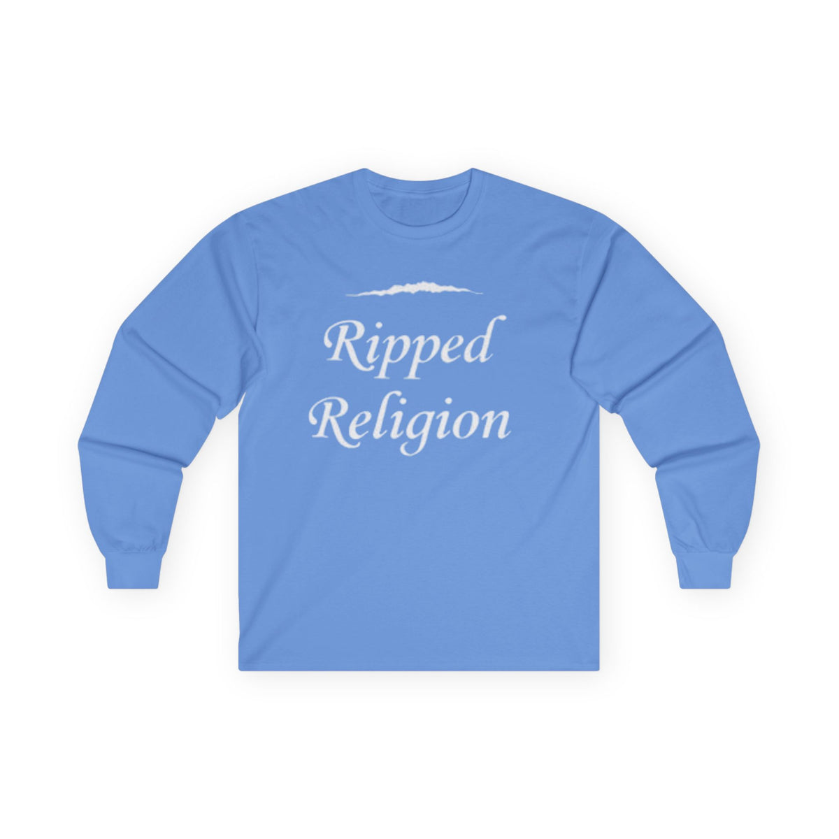 Ripped Religion Long Sleeve Tee — Matthew 27:51 Scripture Shirt