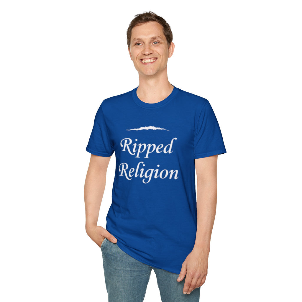 Ripped Religion T-Shirt — Script Graphic Tee