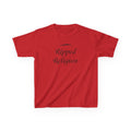 Kids T-Shirt — "Ripped Religion" Script Graphic