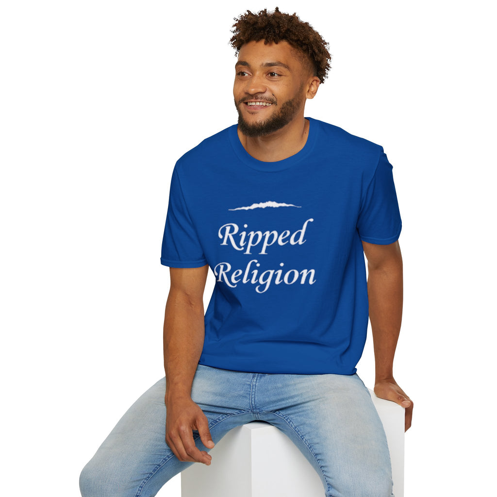 Ripped Religion T-Shirt — Script Graphic Tee