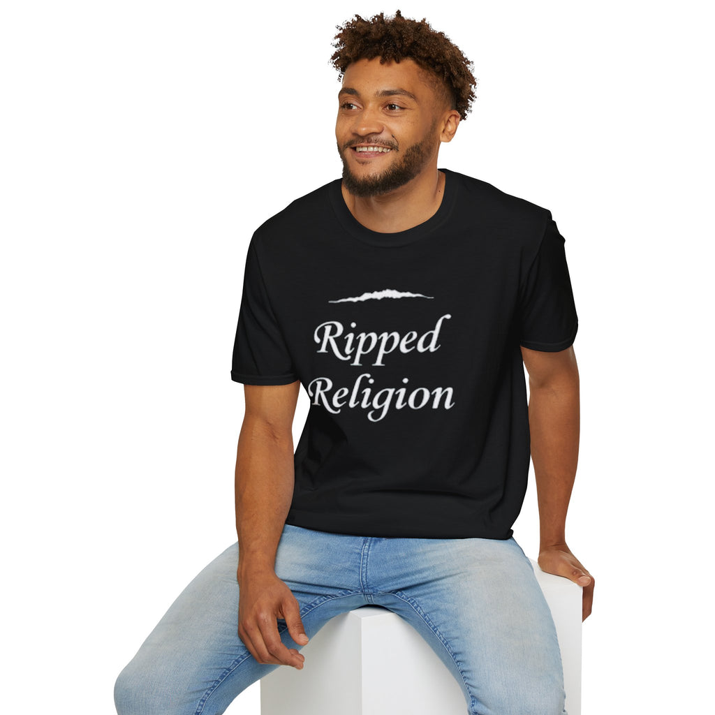 Ripped Religion T-Shirt — Script Graphic Tee