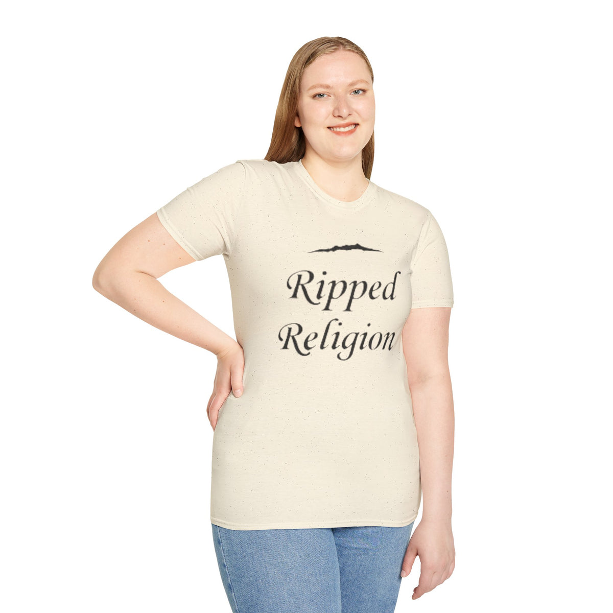 Ripped Religion T-Shirt — Script Graphic Tee