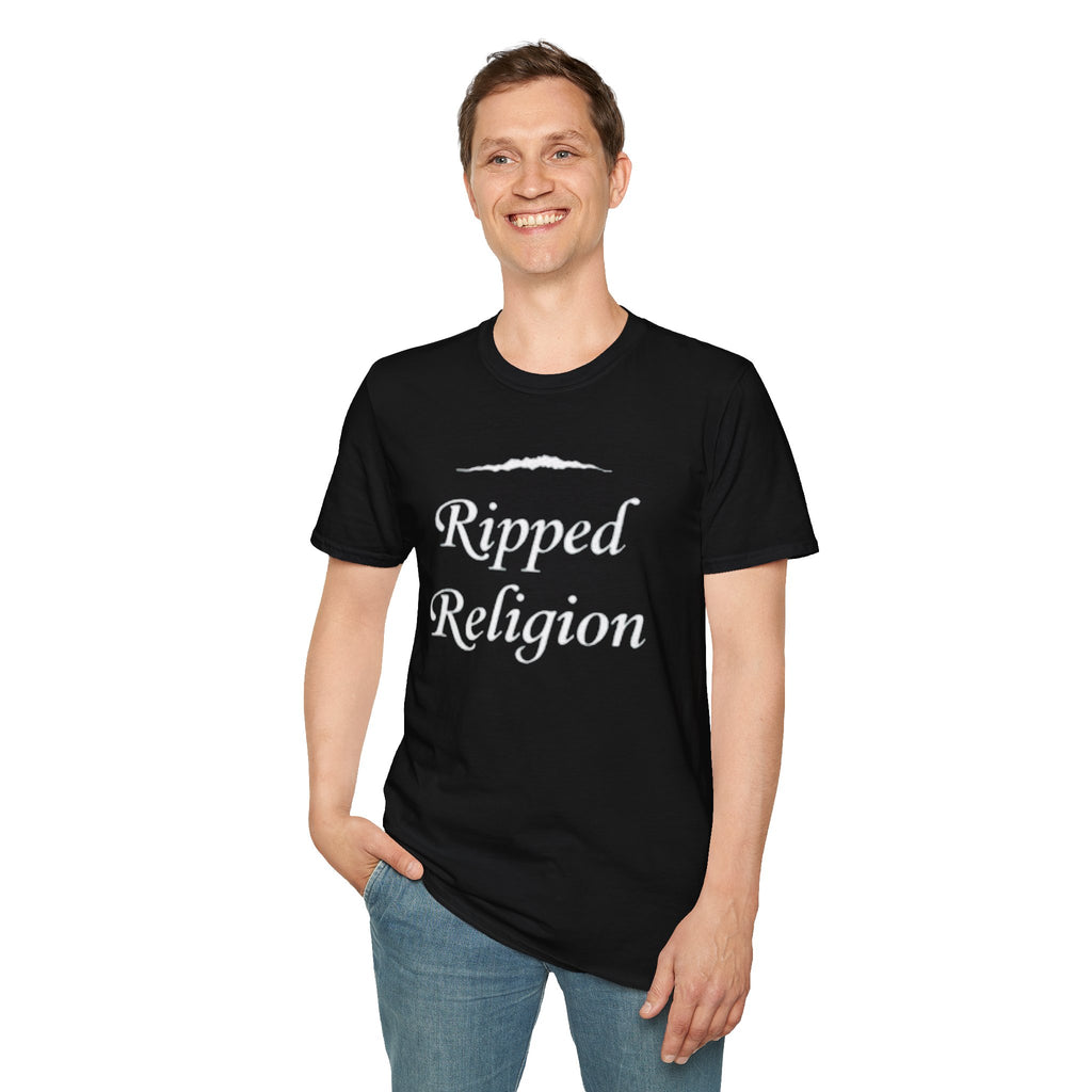 Ripped Religion T-Shirt — Script Graphic Tee