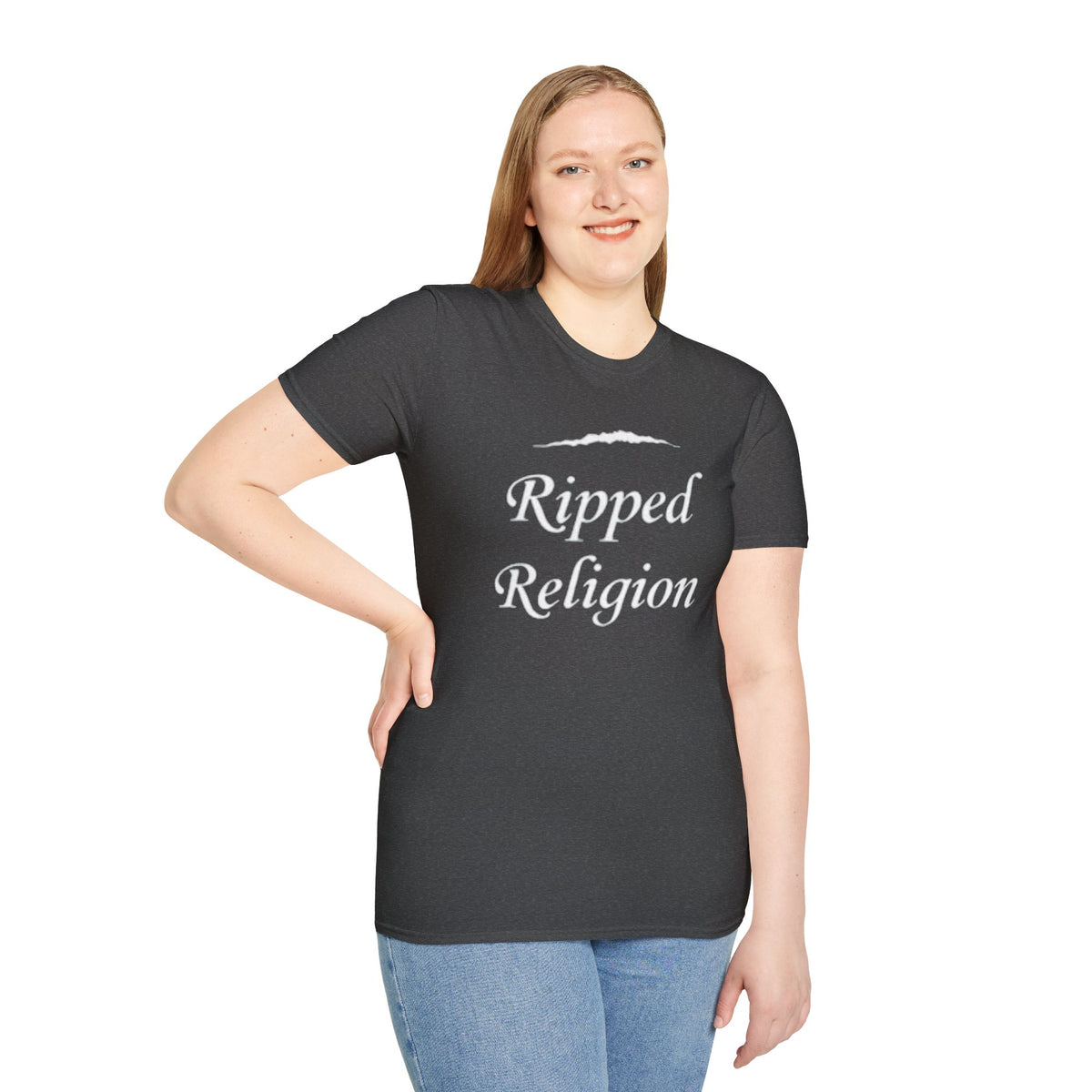 Ripped Religion T-Shirt — Script Graphic Tee