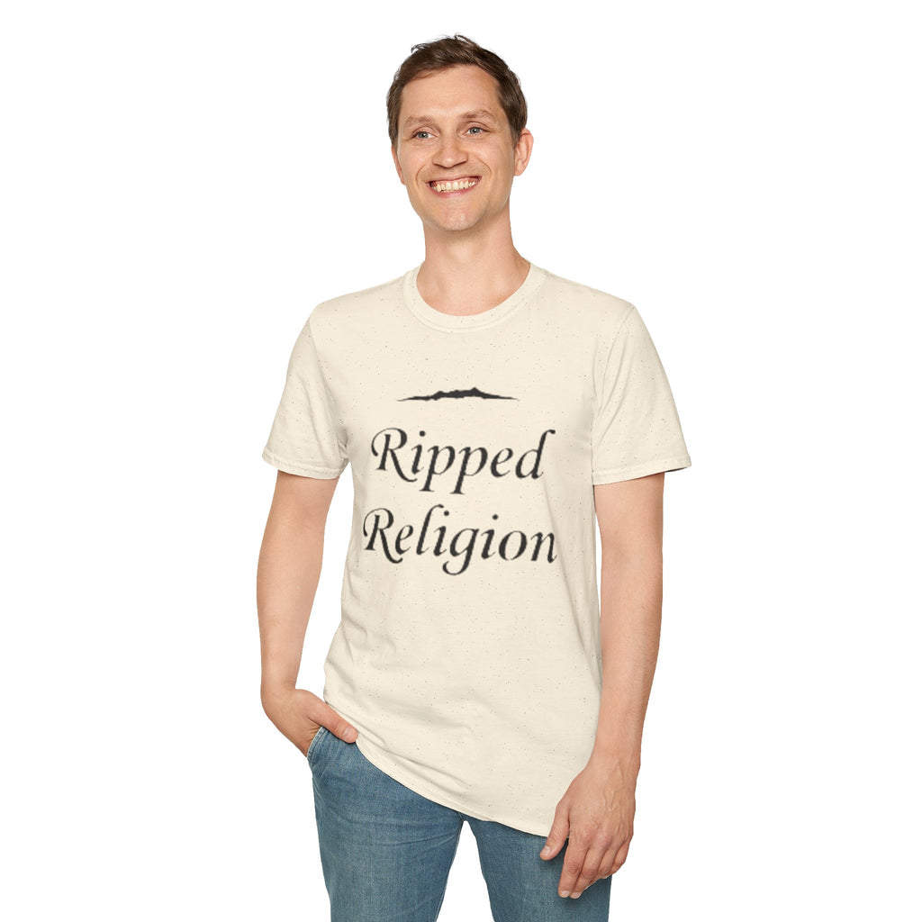 Ripped Religion T-Shirt — Script Graphic Tee
