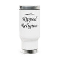 Travel Mug — "Ripped Religion" Stainless Steel Insulated Coffee Mug with Handle, 14oz