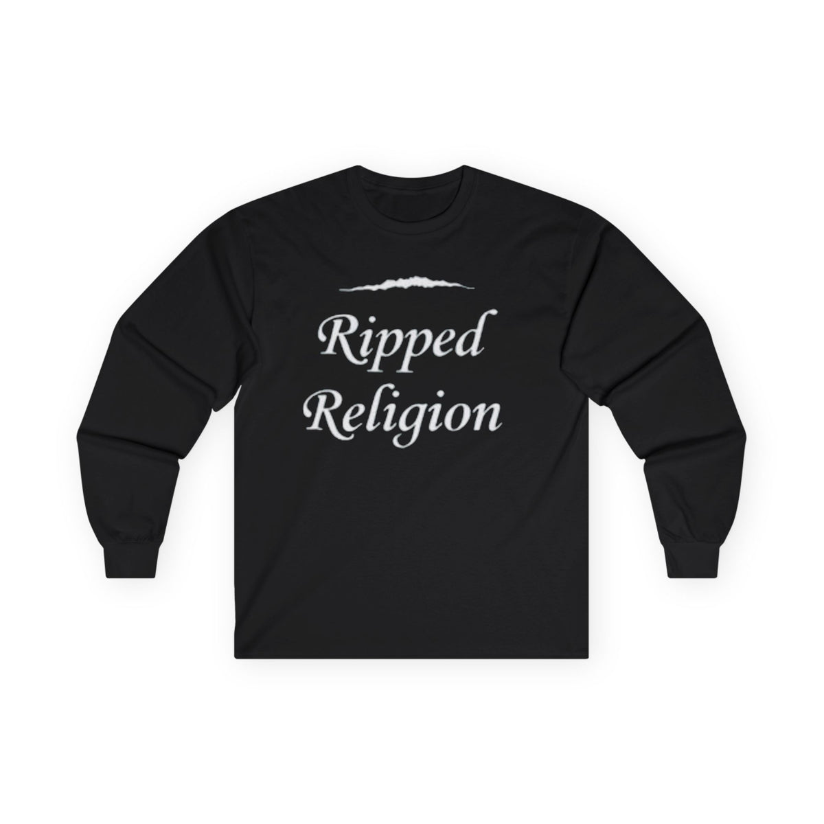 Ripped Religion Long Sleeve Tee — Matthew 27:51 Scripture Shirt
