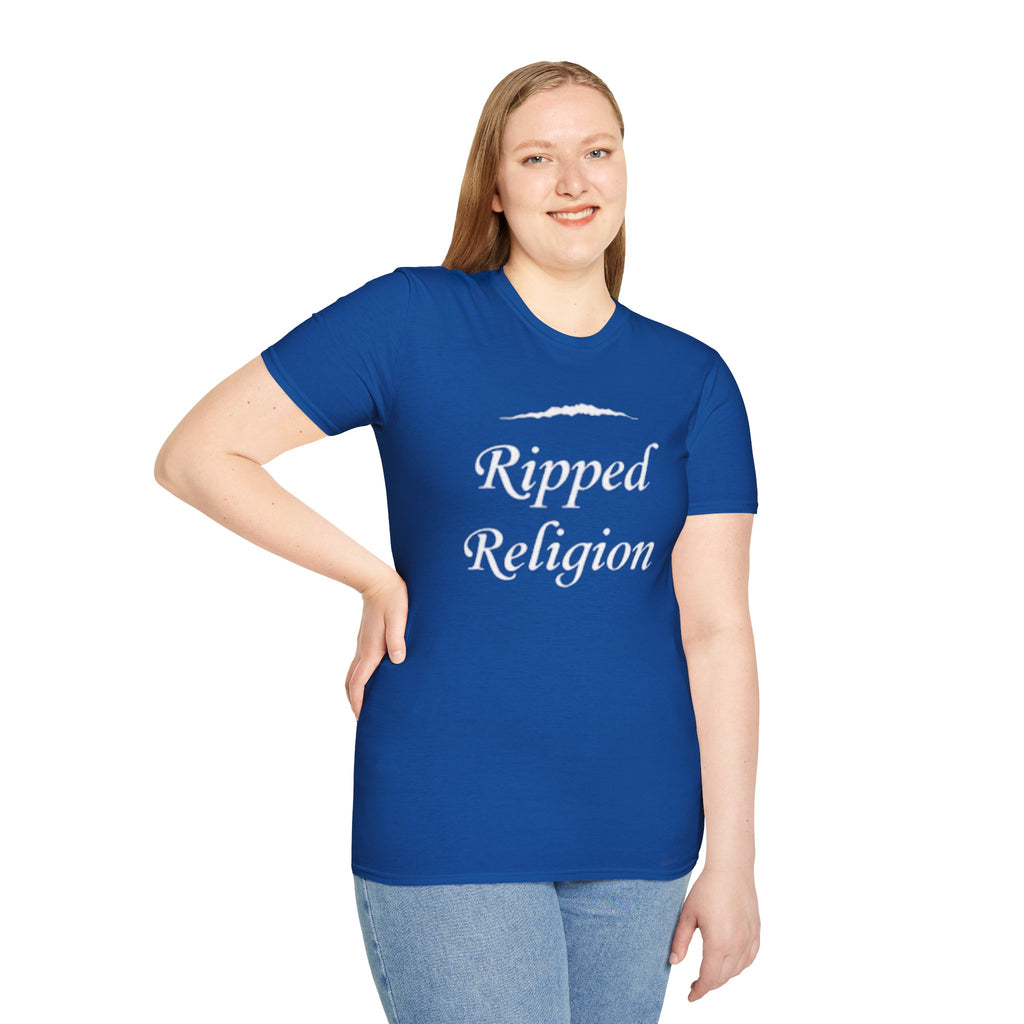 Ripped Religion T-Shirt — Script Graphic Tee