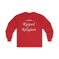 Ripped Religion Long Sleeve Tee — Matthew 27:51 Scripture Shirt